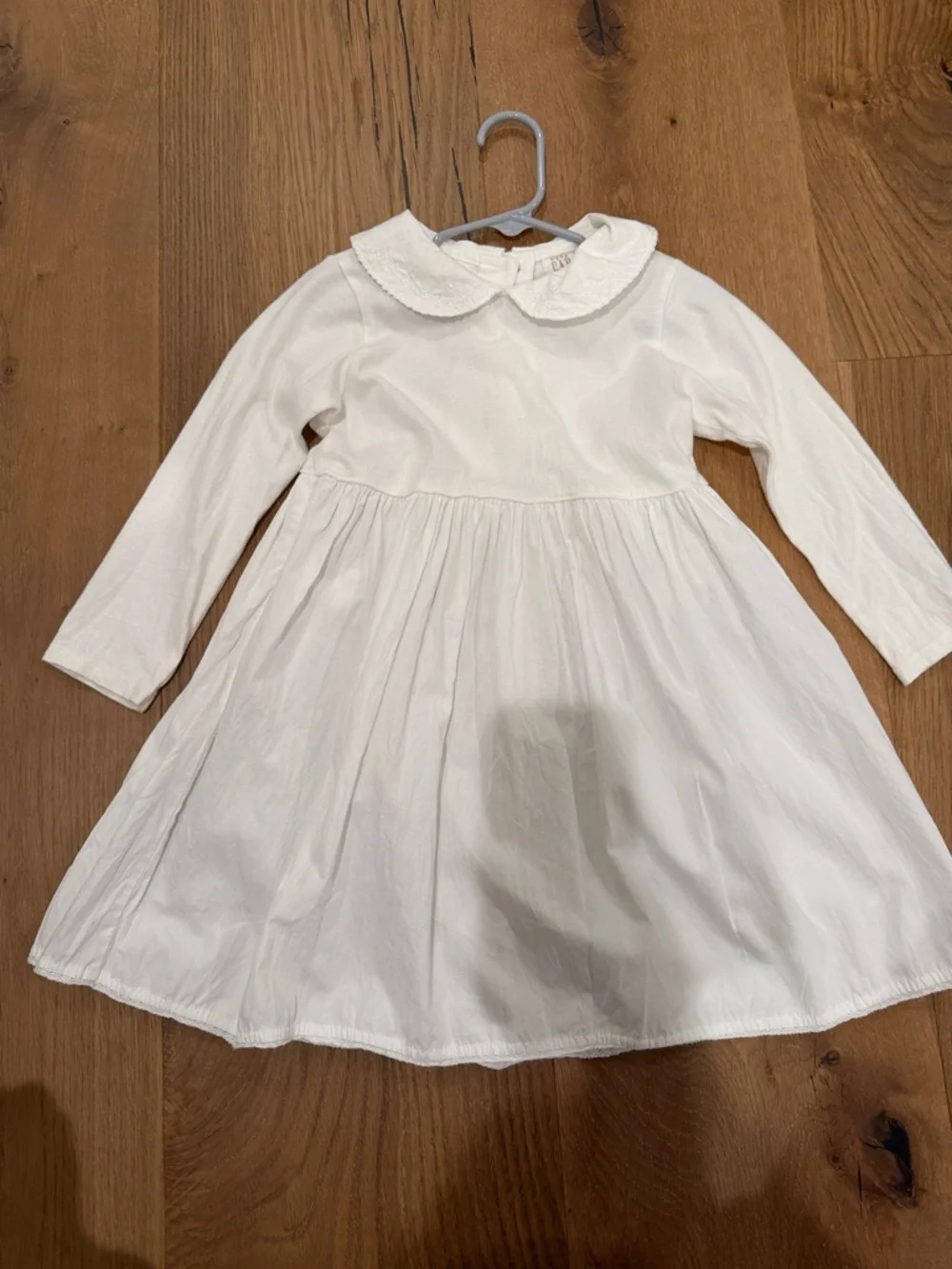 GAP White Long-Sleeve Peter Pan Collar Dress